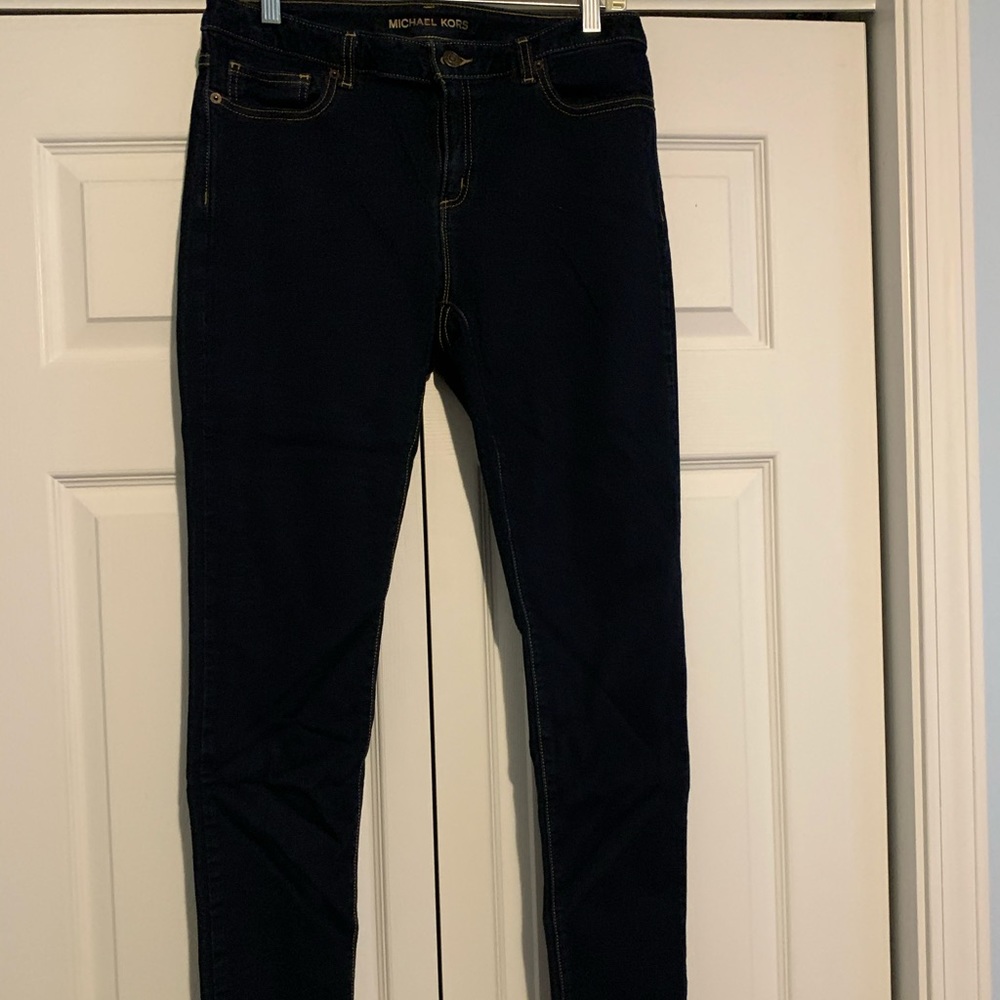 Michael Korrs dark wash skinny ankle jeans